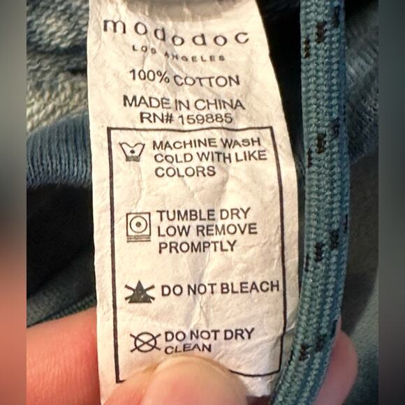 Mododoc Women’s Medium 2 Piece Hoodie Jogger Set in Teal and White Tie Dye - Picture 7 of 9